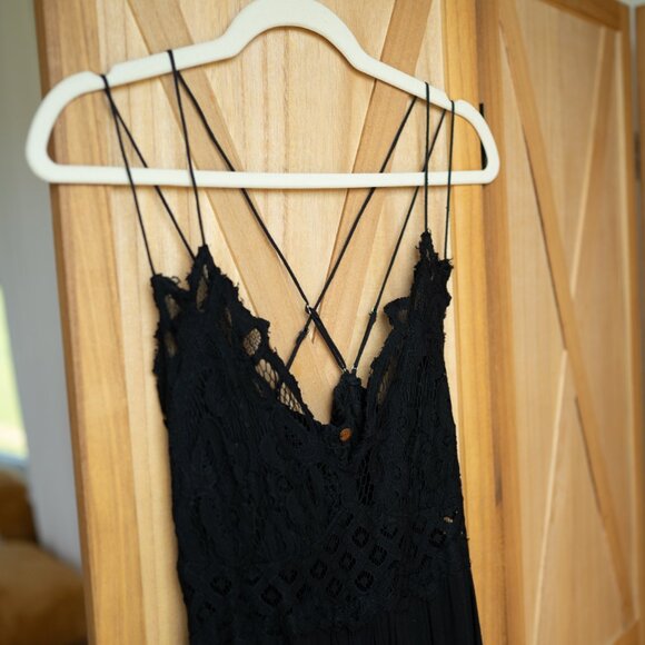 Free People Adella Maxi Slip Dress - Black - Picture 2 of 5